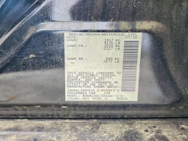 51143736 :رقم المزاد ، 1N4AL3AP3JC290071 vin ، 2018 Nissan Altima مزاد بيع