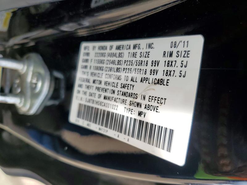 51309566 :رقم المزاد ، 5J8TB1H56CA001022 vin ، 2012 Acura Rdx مزاد بيع