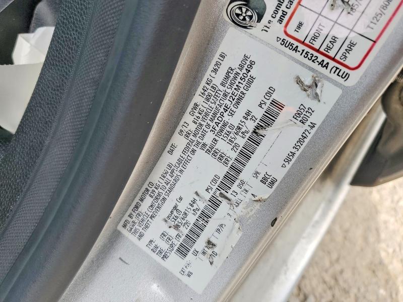 2014 Ford Fiesta მანქანა იყიდება აუქციონზე, vin: 3FADP4EJ2EM150496, აუქციონის ნომერი: 50405516