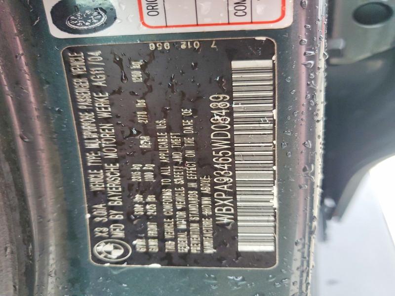 Aukcja sprzedaży 2005 Bmw X3, vin: WBXPA93465WD08489, numer aukcji: 50075396