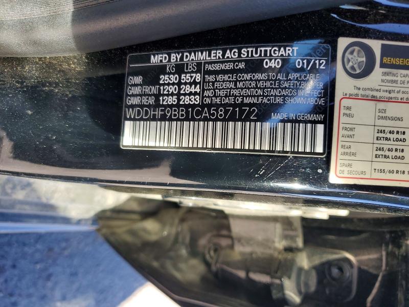 Продажа на аукционе авто 2012 Mercedes-benz E, vin: WDDHF9BB1CA587172, номер лота: 51080186