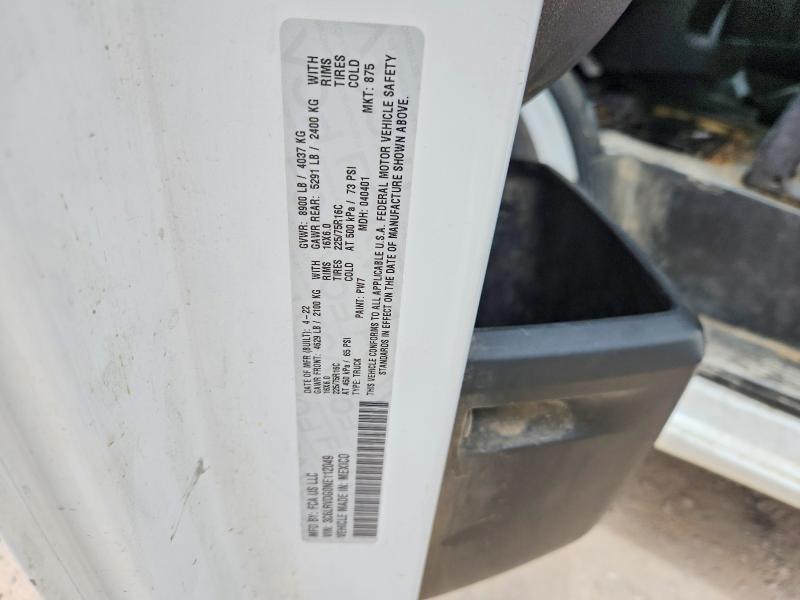 Продажа на аукционе авто 2022 Ram Promaster 2500, vin: 3C6LRVDG0NE112049, номер лота: 51118526
