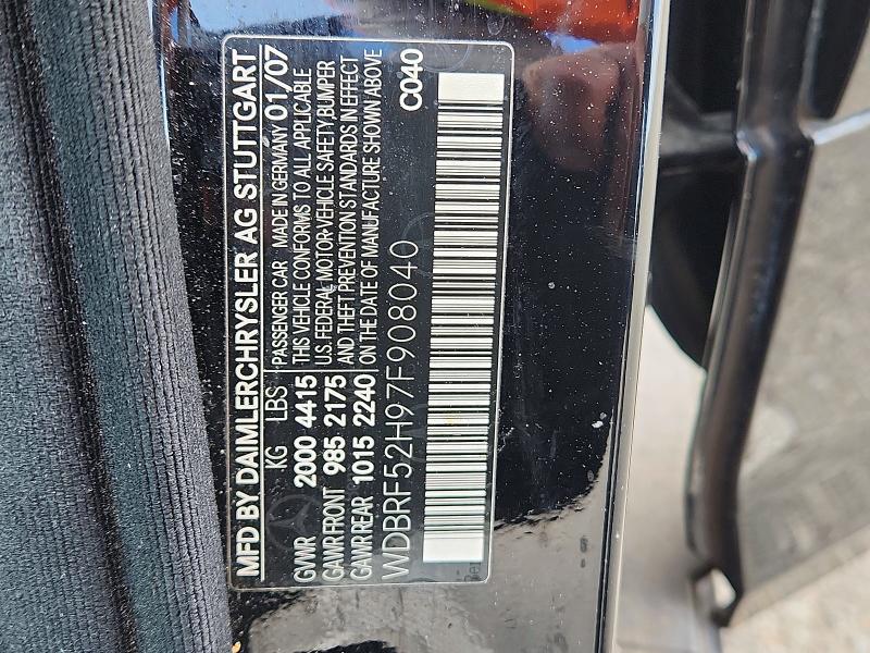 2007 Mercedes-benz C მანქანა იყიდება აუქციონზე, vin: WDBRF52H97F908040, აუქციონის ნომერი: 48101936