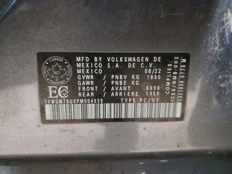 Aukcja sprzedaży 2023 Volkswagen Jetta, vin: 3VWGM7BUXPM004539, numer aukcji: 48237336