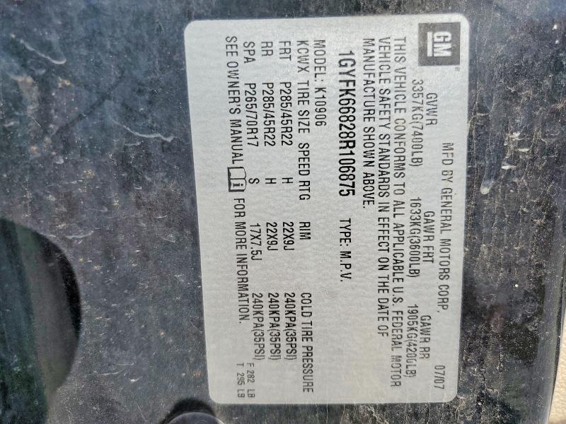 Aukcja sprzedaży 2008 Cadillac Escalade, vin: 1GYFK66828R106875, numer aukcji: 49750496