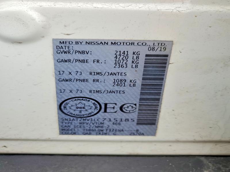 Продажа на аукционе авто 2020 Nissan Rogue, vin: 5N1AT2MV1LC715185, номер лота: 47597646