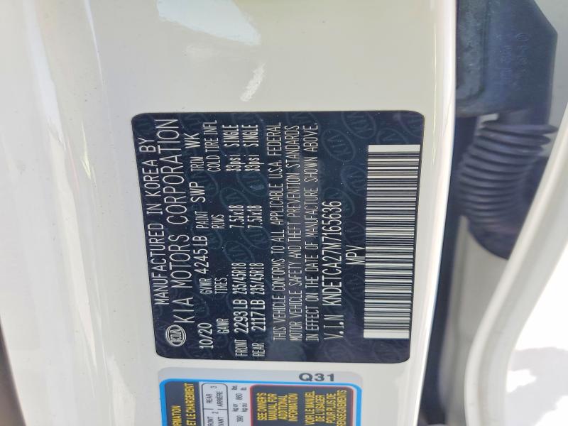 Aukcja sprzedaży 2021 Kia Seltos, vin: KNDETCA27M7165636, numer aukcji: 52015626