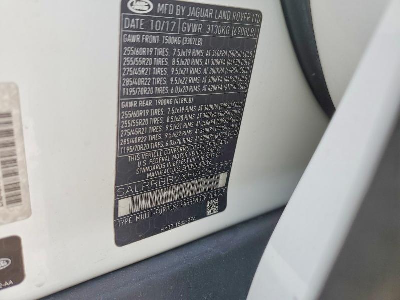 Aukcja sprzedaży 2017 Land Rover Discovery, vin: SALRRBBVXHA045771, numer aukcji: 52159606