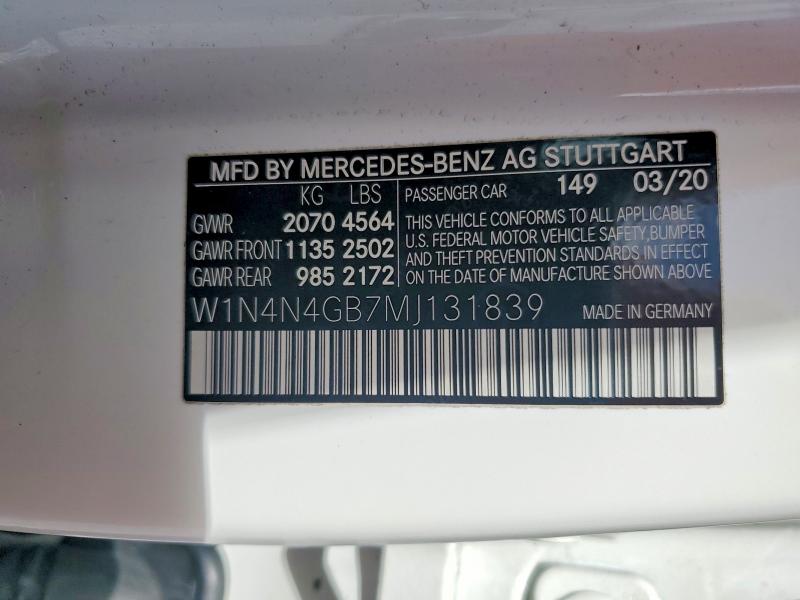 Продаж на аукціоні авто 2021 Mercedes-benz Gla, vin: W1N4N4GB7MJ131839, номер лоту: 48733206