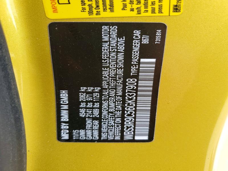 Aukcja sprzedaży 2016 Bmw M4, vin: WBS3R9C56GK337908, numer aukcji: 50930346