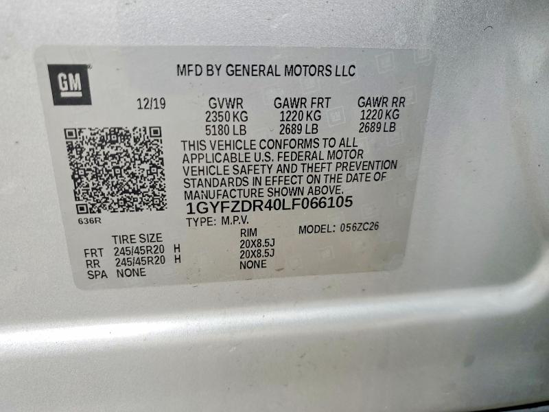 Продаж на аукціоні авто 2020 Cadillac Xt4, vin: 1GYFZDR40LF066105, номер лоту: 48274676