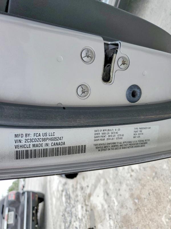 Продажа на аукционе авто 2023 Dodge Challenger, vin: 2C3CDZC98PH605247, номер лота: 48755236