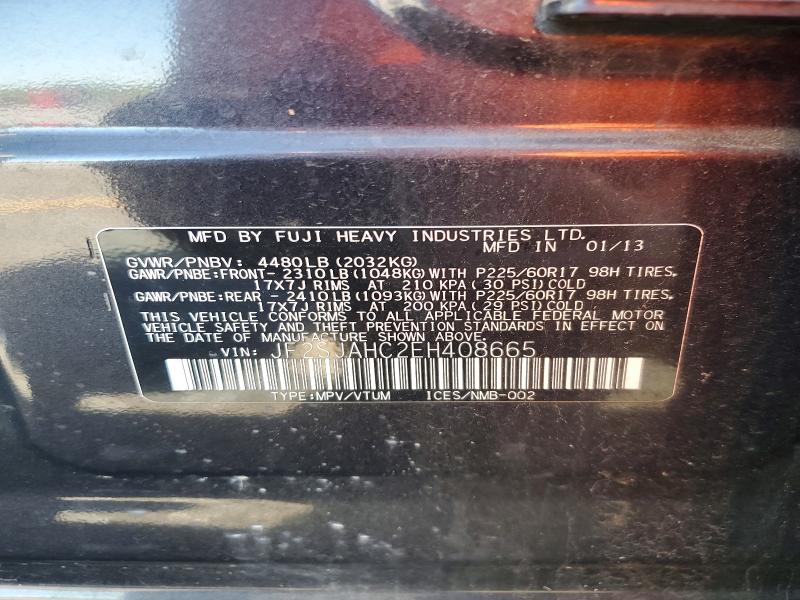 51309346 :رقم المزاد ، JF2SJAHC2EH408665 vin ، 2014 Subaru Forester مزاد بيع