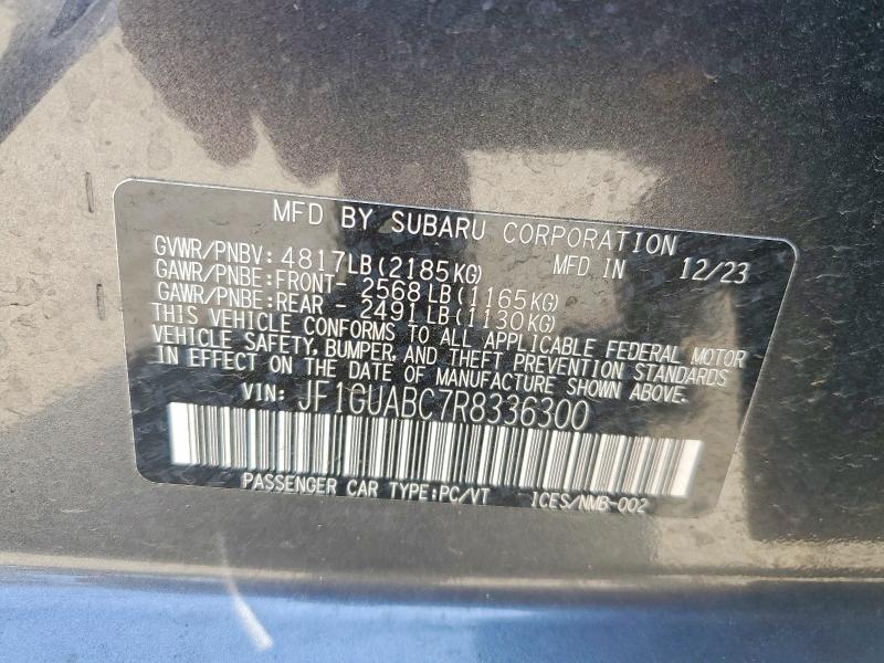Продажа на аукционе авто 2024 Subaru Impreza, vin: JF1GUABC7R8336300, номер лота: 49246406