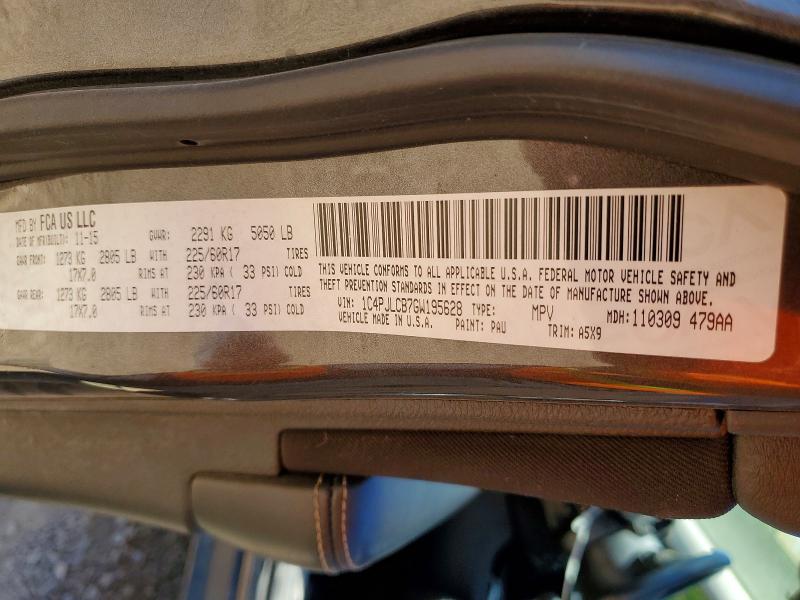 Продажа на аукционе авто 2016 Jeep Cherokee, vin: 1C4PJLCB7GW195628, номер лота: 50627286