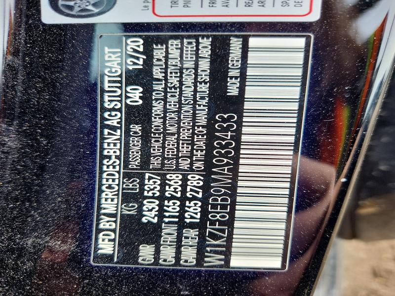 Aukcja sprzedaży 2021 Mercedes-benz E, vin: W1KZF8EB9MA933433, numer aukcji: 51703936