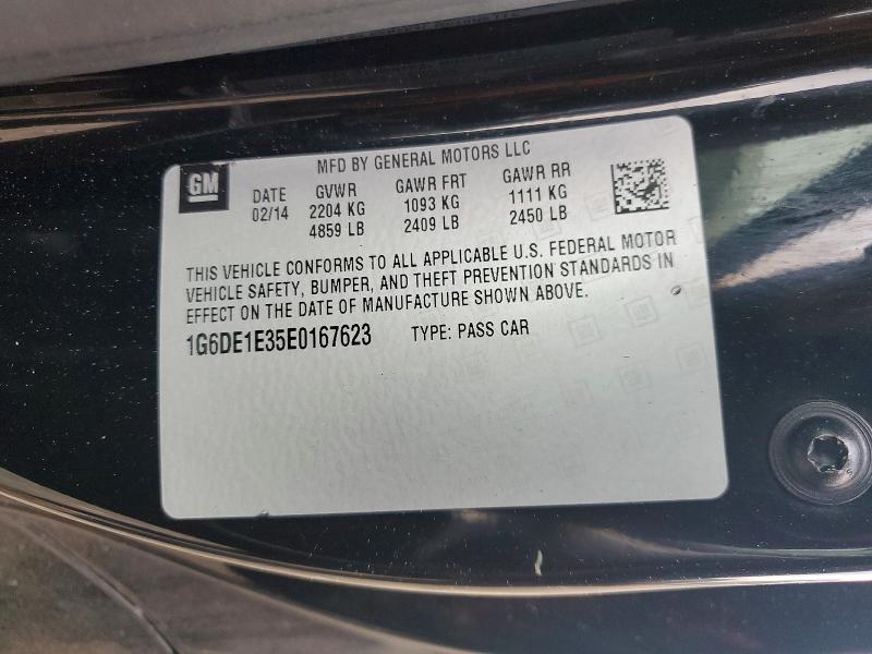 47950356 :رقم المزاد ، 1G6DE1E35E0167623 vin ، 2014 Cadillac Cts مزاد بيع