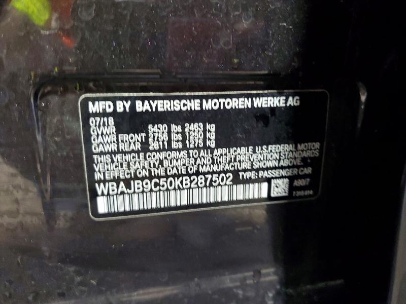 Продаж на аукціоні авто 2019 Bmw M550xi, vin: WBAJB9C50KB287502, номер лоту: 50236246