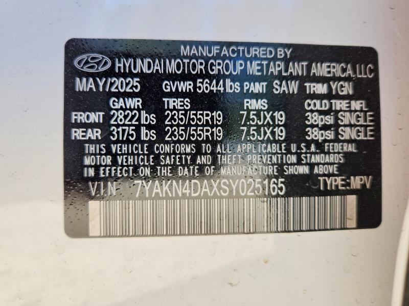 Aukcja sprzedaży 2025 Hyundai Ioniq 5, vin: 7YAKN4DAXSY025165, numer aukcji: 49537656