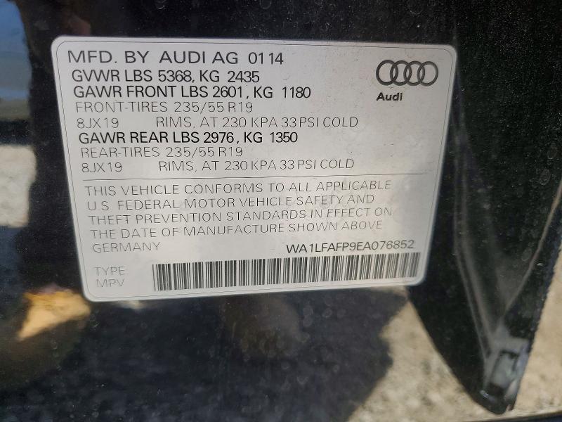 Продажа на аукционе авто 2014 Audi Q5, vin: WA1LFAFP9EA076852, номер лота: 47771706