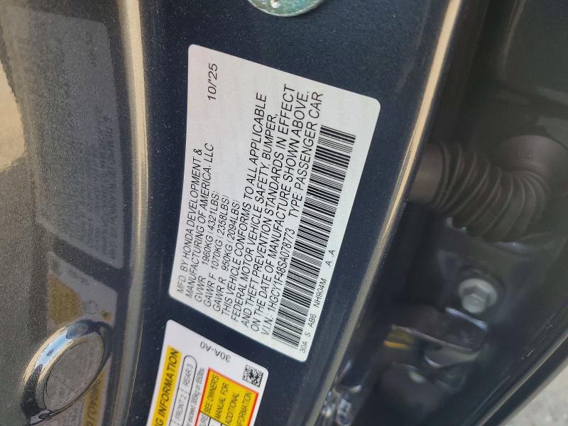 49913356 :رقم المزاد ، 1HGCY1F48SA078773 vin ، 2025 Honda Accord مزاد بيع