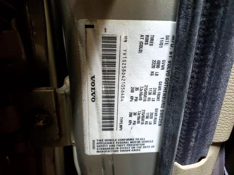 Продаж на аукціоні авто 2002 Volvo V70, vin: YV1SZ58D421056484, номер лоту: 48302796