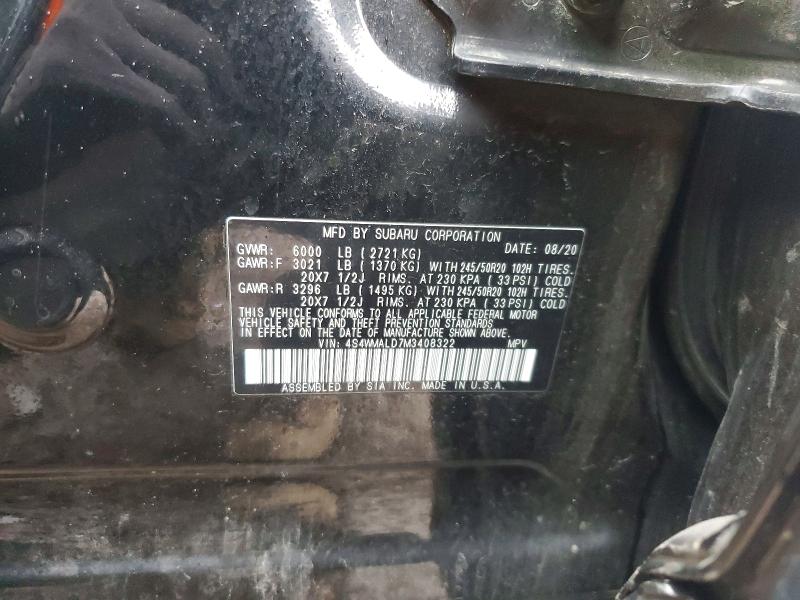 Продаж на аукціоні авто 2021 Subaru Ascent, vin: 4S4WMALD7M3408322, номер лоту: 49028496