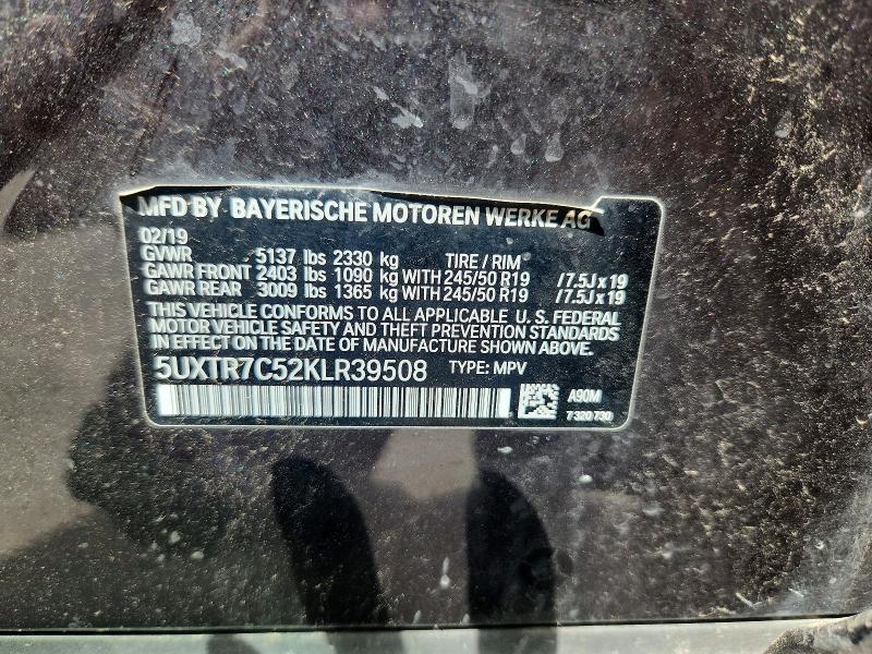 Продажа на аукционе авто 2019 Bmw X3, vin: 5UXTR7C52KLR39508, номер лота: 50024296