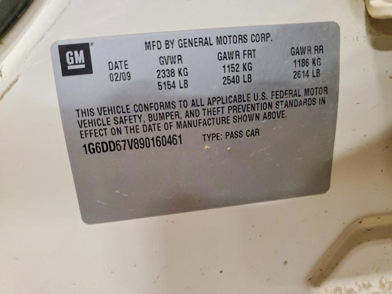 51134686 :رقم المزاد ، 1G6DD67V890160461 vin ، 2009 Cadillac Sts مزاد بيع