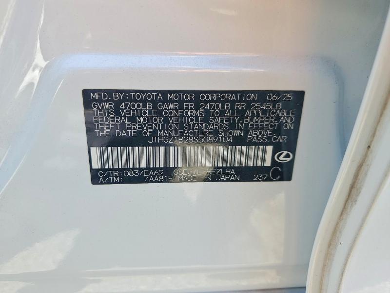 Продаж на аукціоні авто 2025 Lexus Is 350, vin: JTHGZ1B28S5089104, номер лоту: 51903016