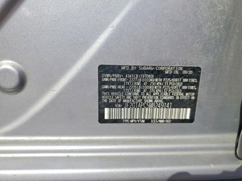 Продажа на аукционе авто 2021 Subaru Crosstrek, vin: JF2GTAPC5M8249141, номер лота: 49643236