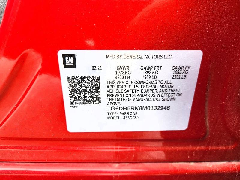 Продаж на аукціоні авто 2021 Cadillac Ct4, vin: 1G6DB5RK8M0132946, номер лоту: 51475736