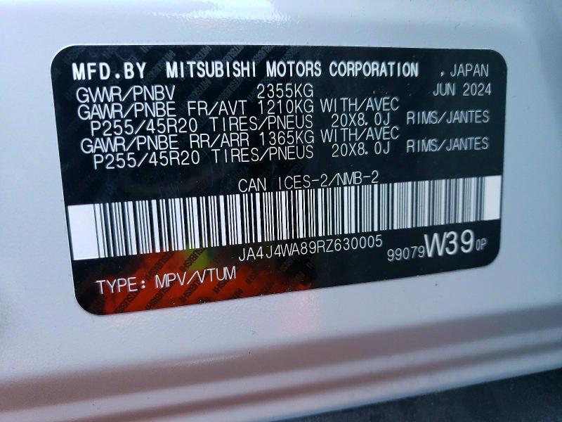 Aukcja sprzedaży 2024 Mitsubishi Outlander, vin: JA4J4WA89RZ630005, numer aukcji: 48859606
