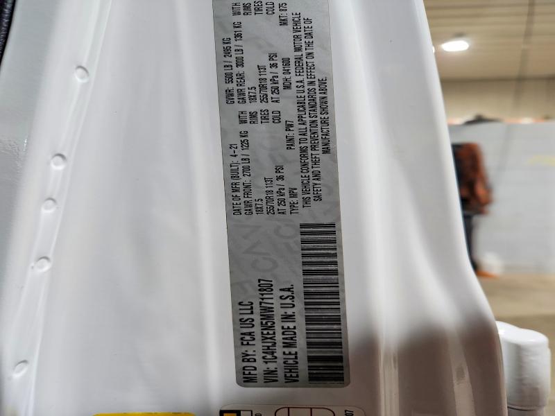 Aukcja sprzedaży 2021 Jeep Wrangler Unlimited, vin: 1C4HJXEN5MW711807, numer aukcji: 49211166