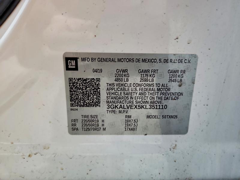 Продаж на аукціоні авто 2019 Gmc Terrain, vin: 3GKALVEX5KL351110, номер лоту: 50642736