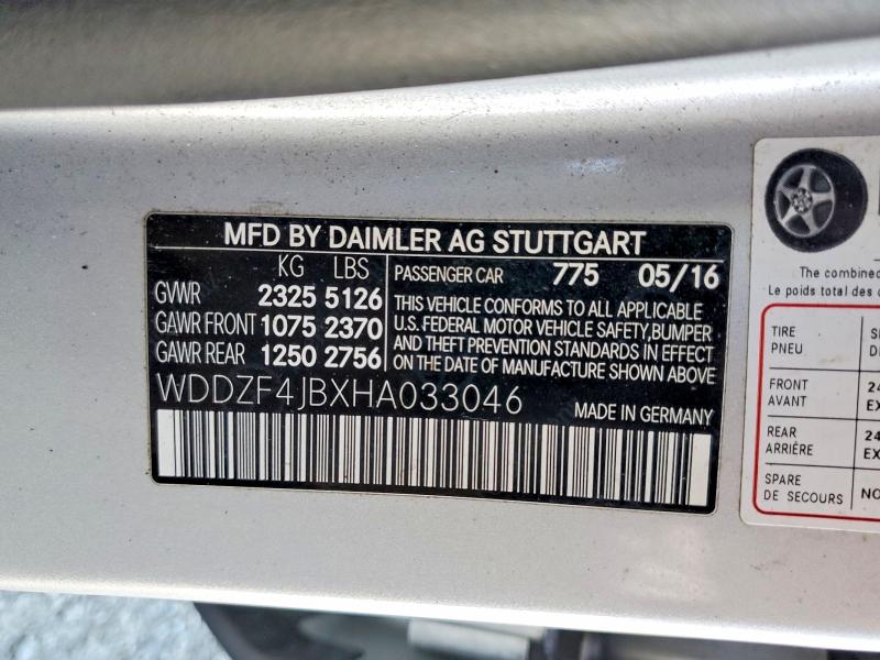 Aukcja sprzedaży 2017 Mercedes-benz E, vin: WDDZF4JBXHA033046, numer aukcji: 48839076
