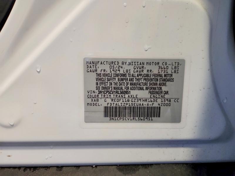 Продажа на аукционе авто 2024 Nissan Kicks, vin: 3N1CP5CV1RL560951, номер лота: 49111356