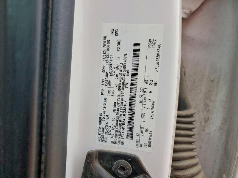 Aukcja sprzedaży 2020 Ford F150, vin: 1FTEW1E54LKD38167, numer aukcji: 50053726