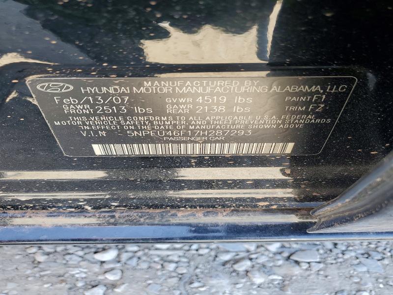Продажа на аукционе авто 2007 Hyundai Sonata, vin: 5NPEU46F17H287293, номер лота: 50789586