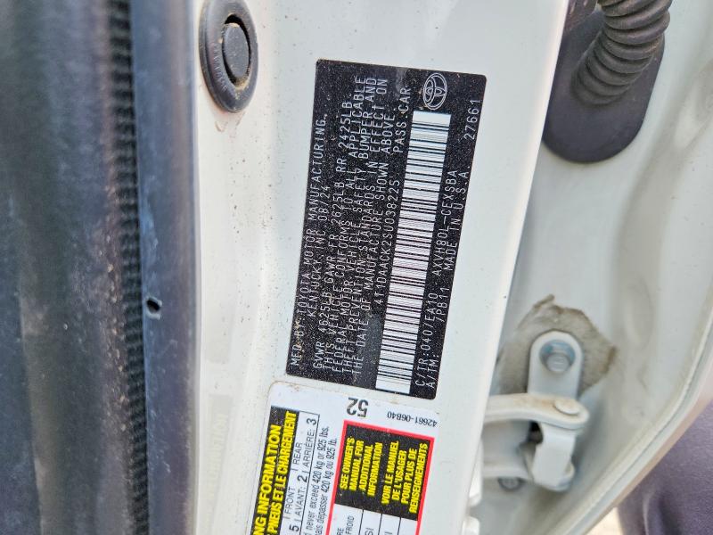 2025 Toyota Camry მანქანა იყიდება აუქციონზე, vin: 4T1DAACK2SU038225, აუქციონის ნომერი: 50522986