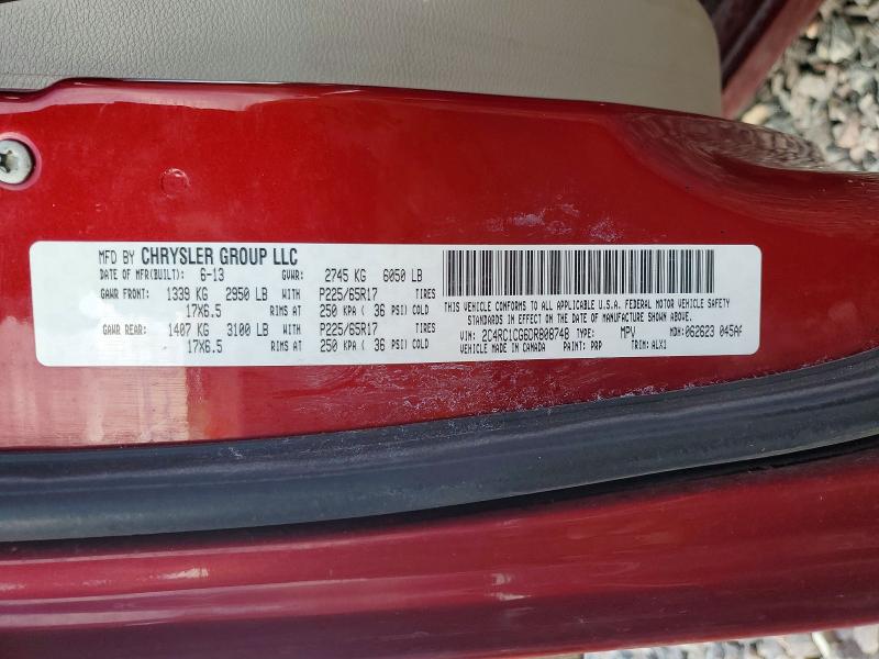 2013 Chrysler Town & Country მანქანა იყიდება აუქციონზე, vin: 2C4RC1CG6DR808748, აუქციონის ნომერი: 49665076