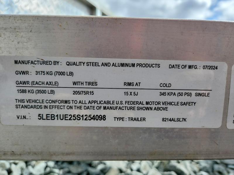 Продаж на аукціоні авто 2025 Quality Steel Unknown, vin: 5LEB1UE25S1254098, номер лоту: 48896036
