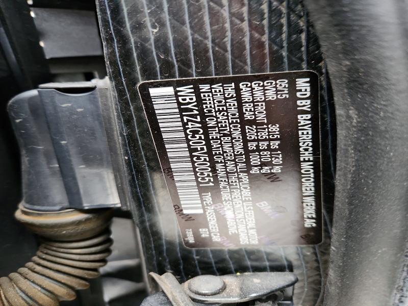 Aukcja sprzedaży 2015 Bmw I3, vin: WBY1Z4C50FV500551, numer aukcji: 51764386