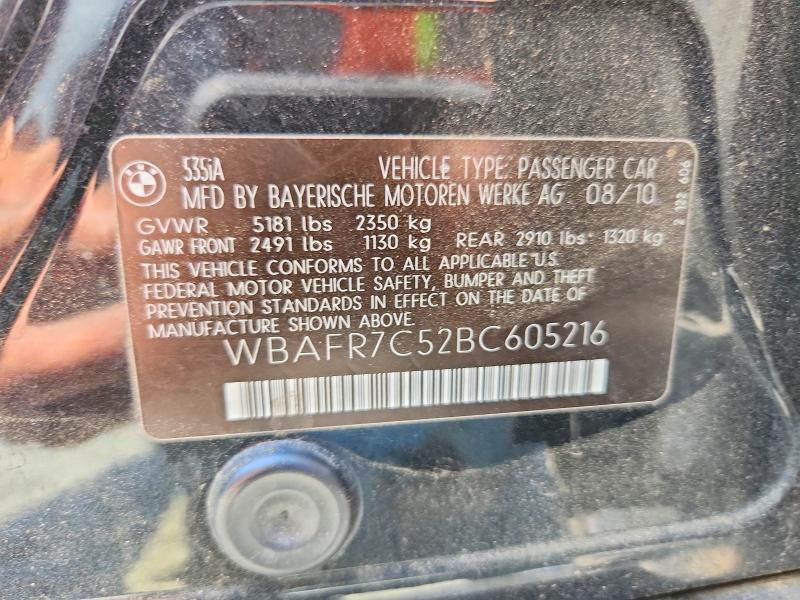Aukcja sprzedaży 2011 Bmw 535, vin: WBAFR7C52BC605216, numer aukcji: 51591876