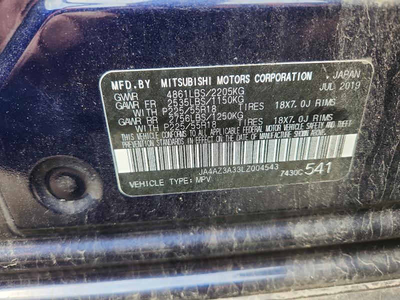Aukcja sprzedaży 2020 Mitsubishi Outlander, vin: JA4AZ3A33LZ004543, numer aukcji: 51295596