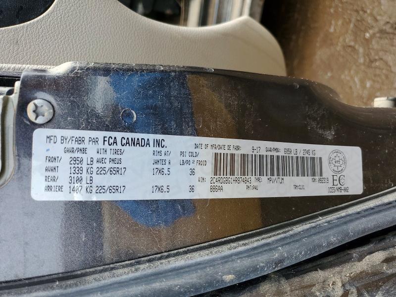 49603376 :رقم المزاد ، 2C4RDGBG1HR874843 vin ، 2017 Dodge Grand Caravan مزاد بيع