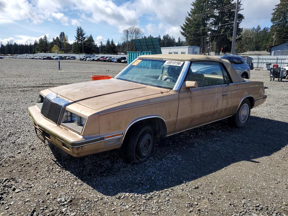 Aukcja sprzedaży 1984 Chrysler Lebaron, vin: 1C3BC55C3EG167732, numer aukcji: 49519196