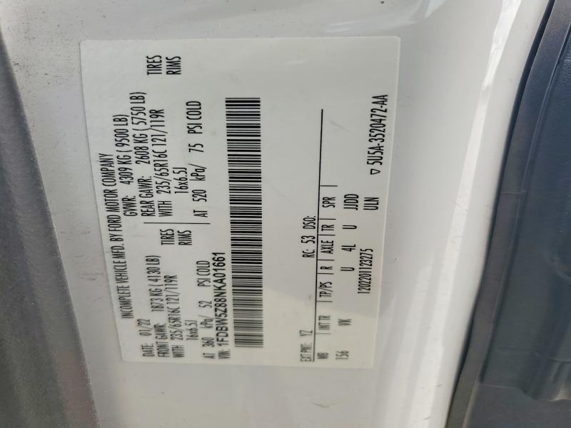 Продажа на аукционе авто 2022 Ford Transit, vin: 1FDBW5Z88NKA01661, номер лота: 46996376