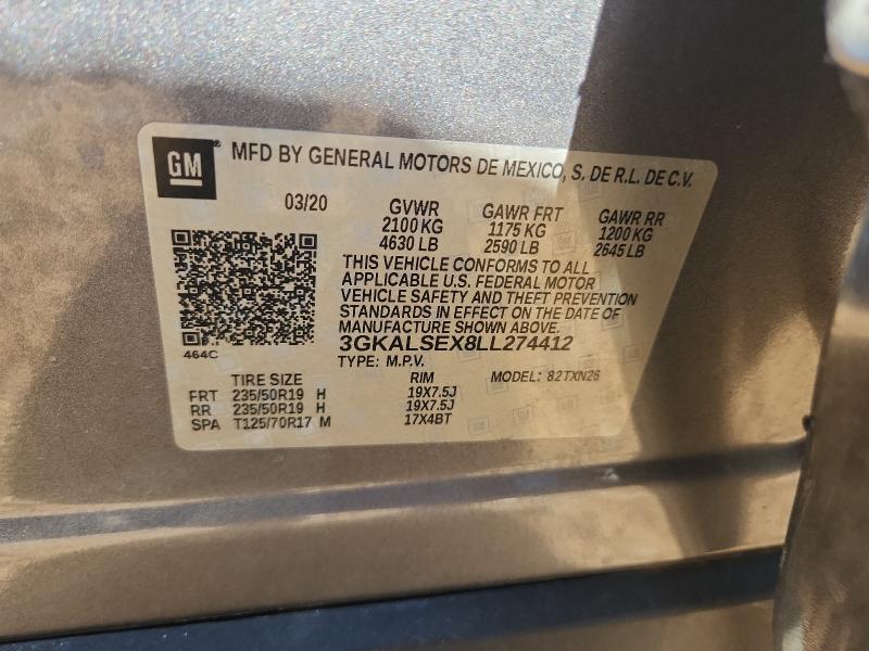 Продажа на аукционе авто 2020 Gmc Terrain, vin: 3GKALSEX8LL274412, номер лота: 49124776