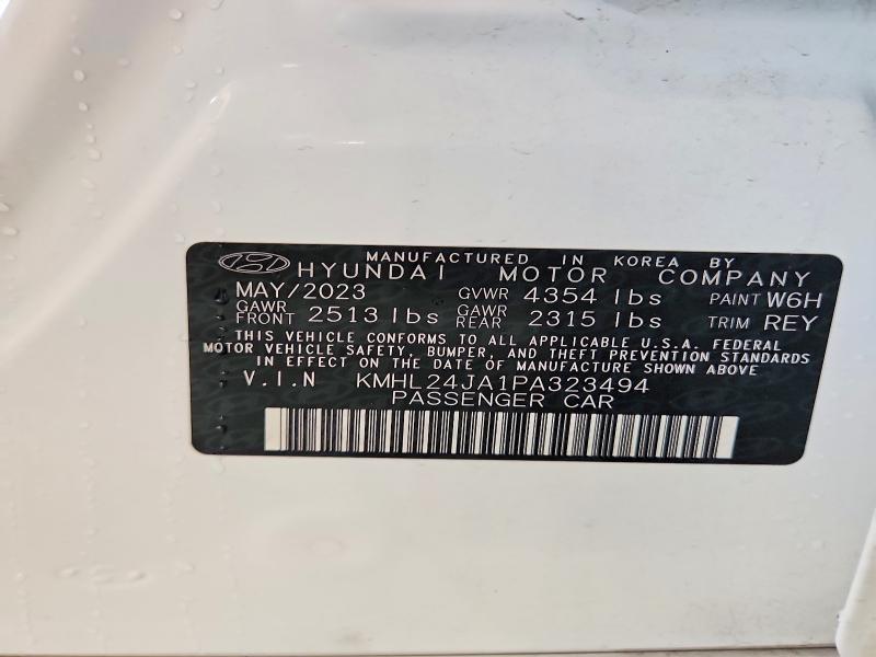 Продаж на аукціоні авто 2023 Hyundai Sonata, vin: KMHL24JA1PA323494, номер лоту: 50985796